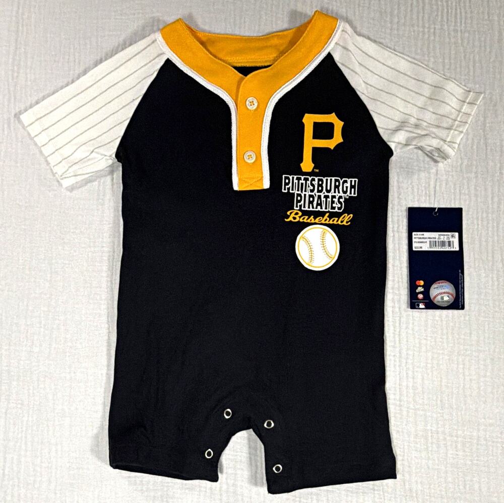 Genuine Merchandise Pittsburgh Pirates MLB Infant One-Piece Bodysuit 6-9M Black